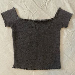 smocked off the shoulder top